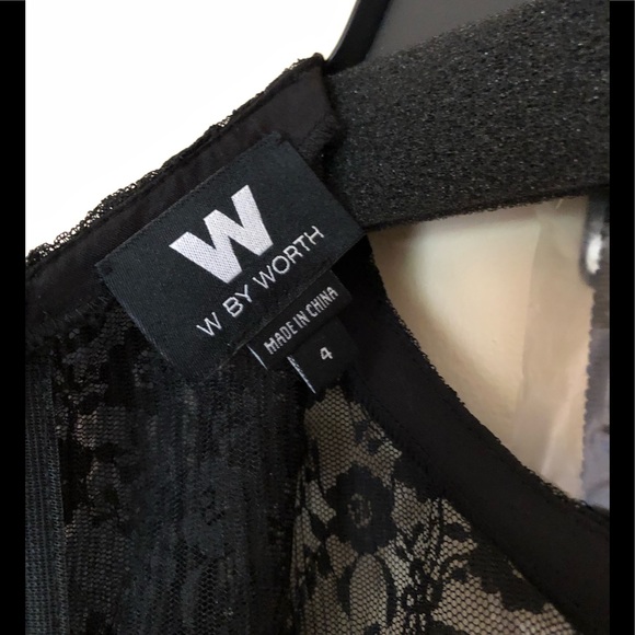 W BY WORTH COLLECTION BORDER LACE DRESS👗Sz 4 - Picture 15 of 17